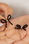 Heliophilia Silver Pendientes de Metal Dorados con Recubrimiento de Laca